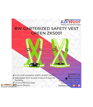 BW Garterized Safety Vest Green ZKS001
