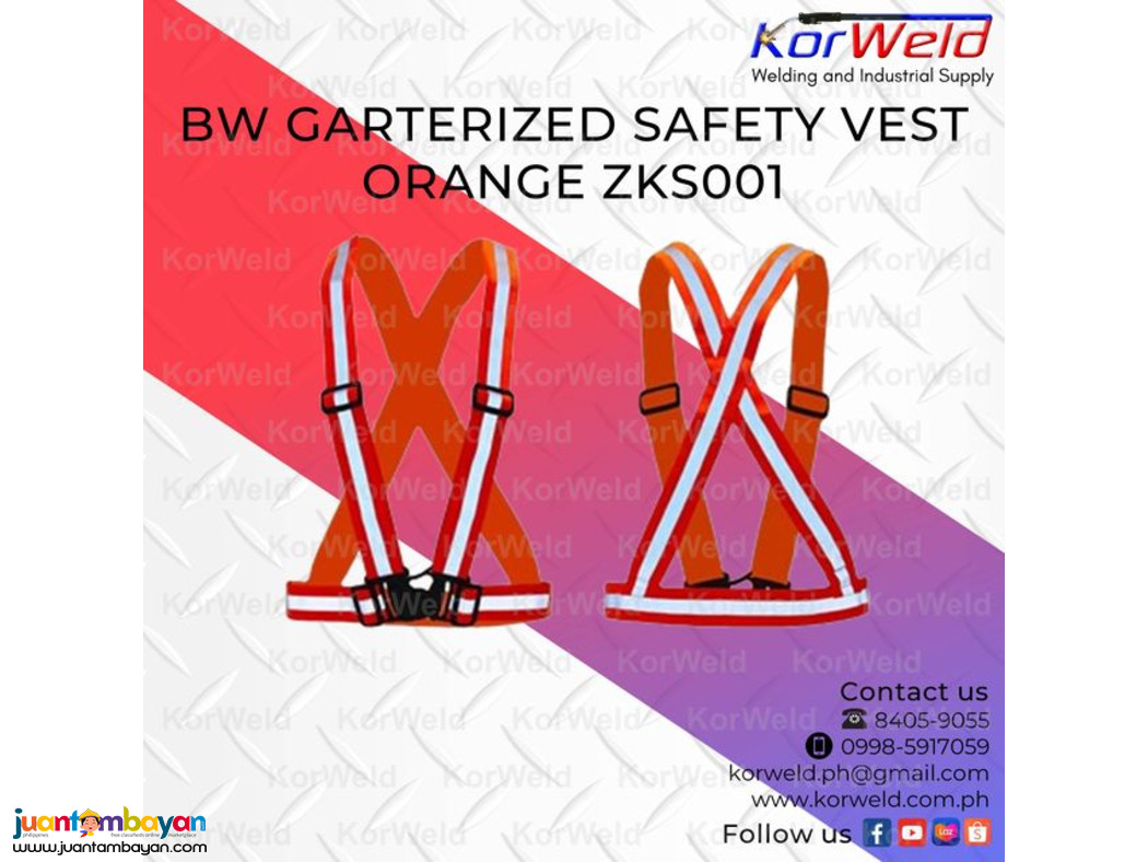 BW Garterized Safety Vest Green ZKS001