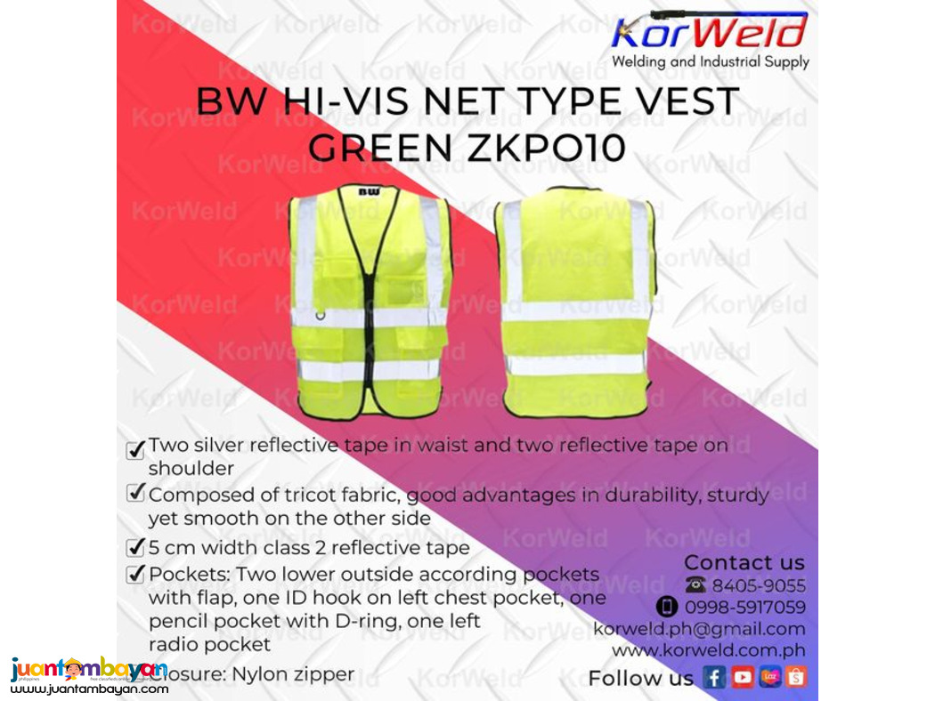 BW Hi-Vest Net Type Vest Green ZKPO10