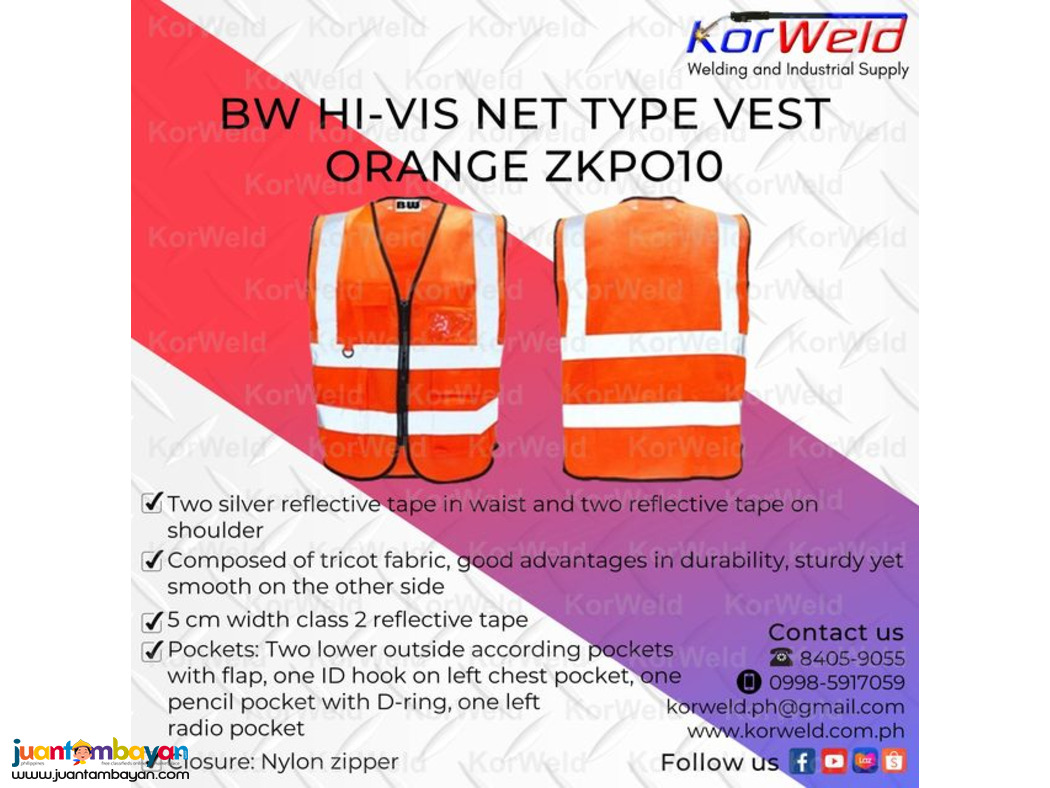 BW Hi-Vest Net Type Vest Orange ZKPO10