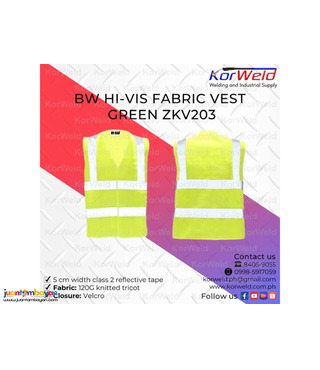 BW Hi-Vis Fabric Vest Green ZKV203