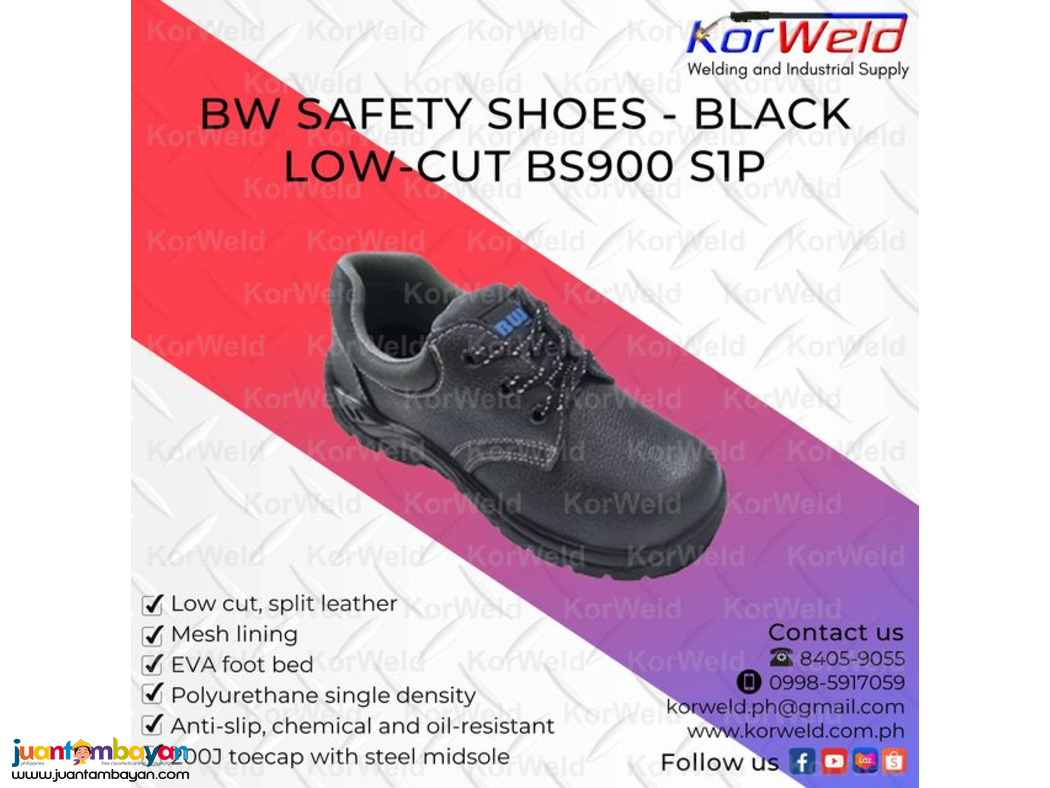 BW Safety Shoes Black Low-Cut BS900-S1P