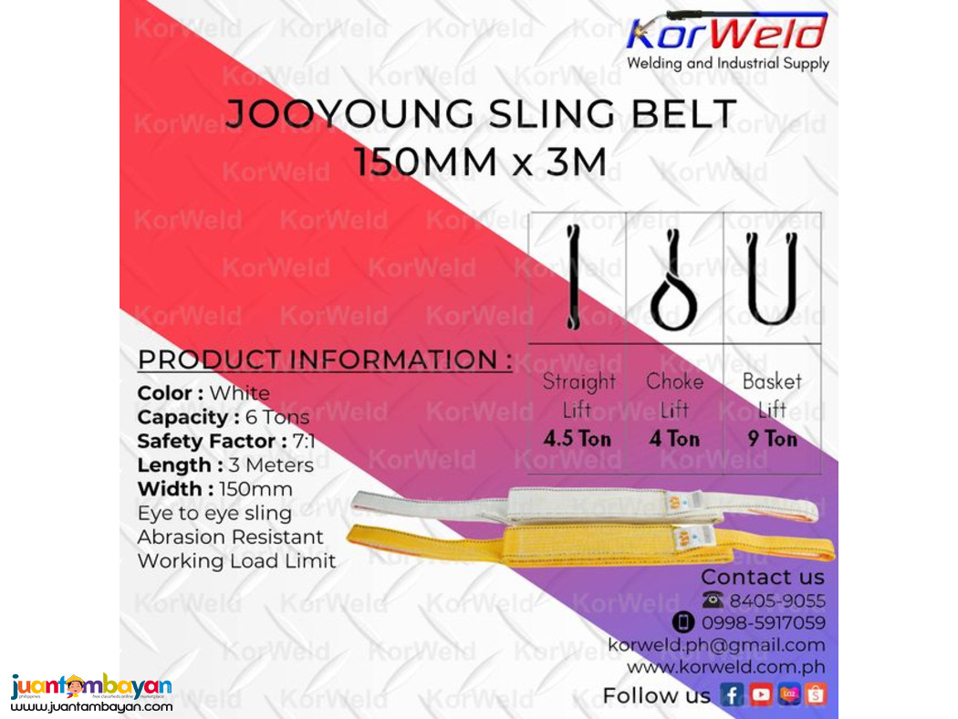 Jooyoung Sling Belt 150mm x 3m