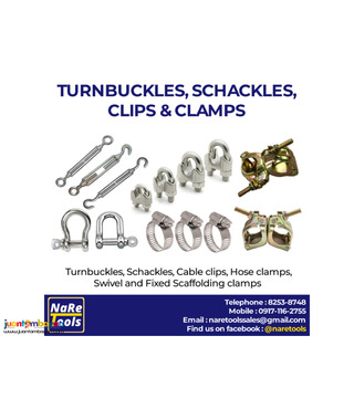 Turnbuckles, Shackles, Clips & Clamps