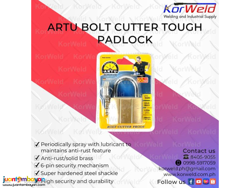 Artu Bolt Cutter Tough Padlock