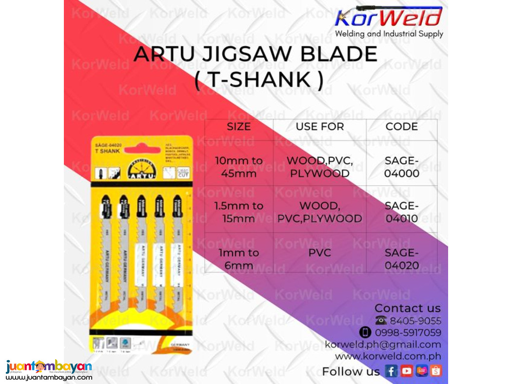 Artu Jigsaw Blade (T-Shank)