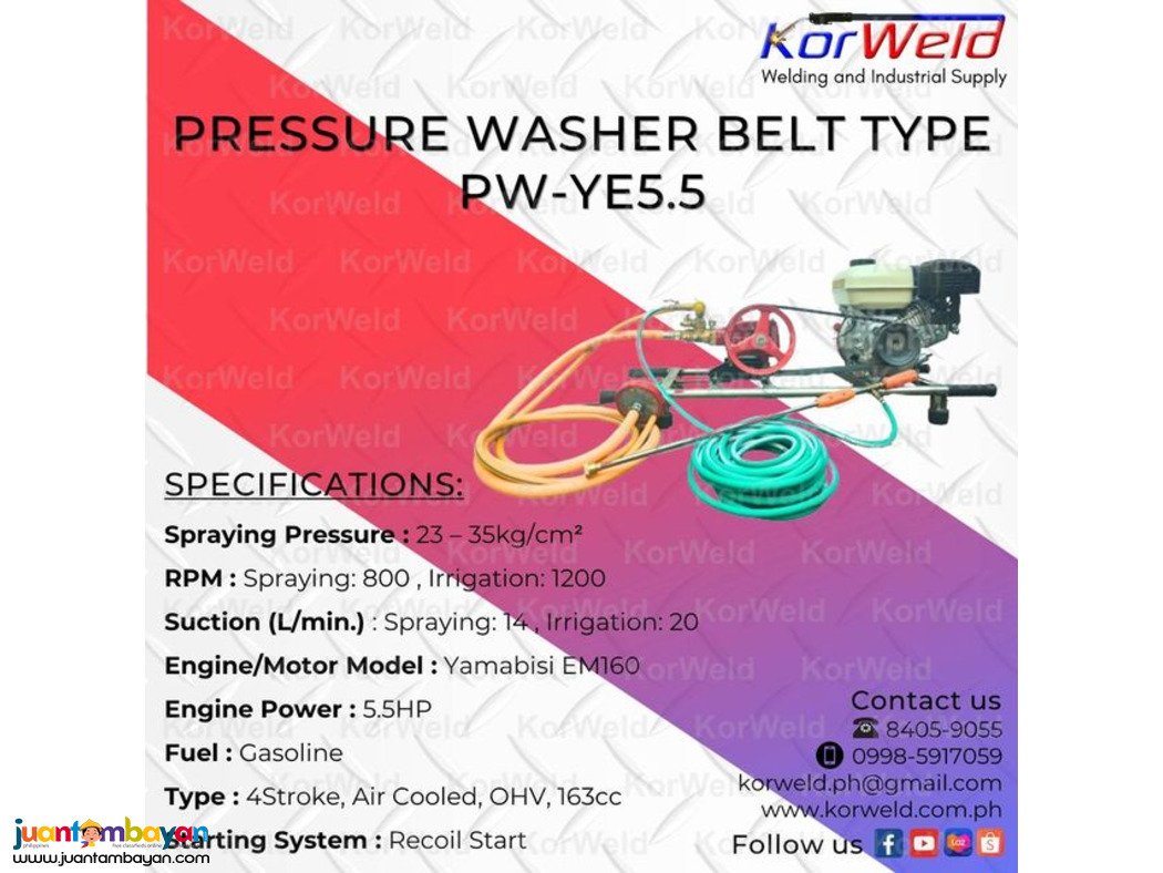 Yamabisi Pressure Washer Belt type