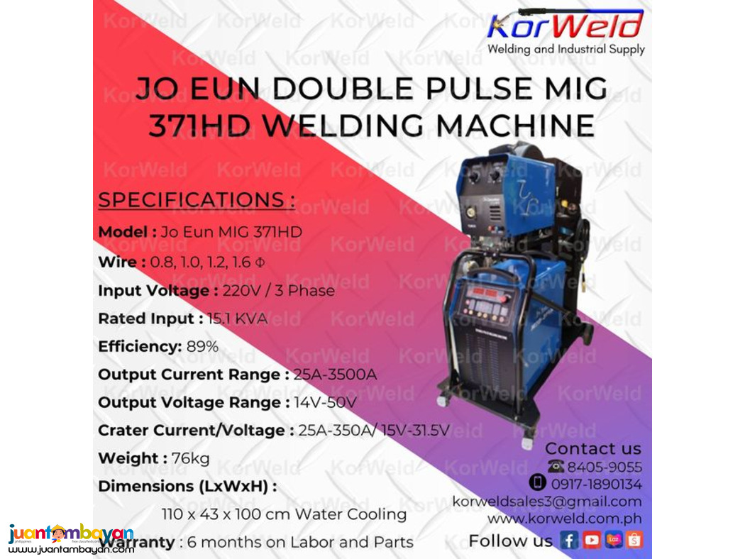 Jo eun Double Pulse Mig 371HD Welding Machine