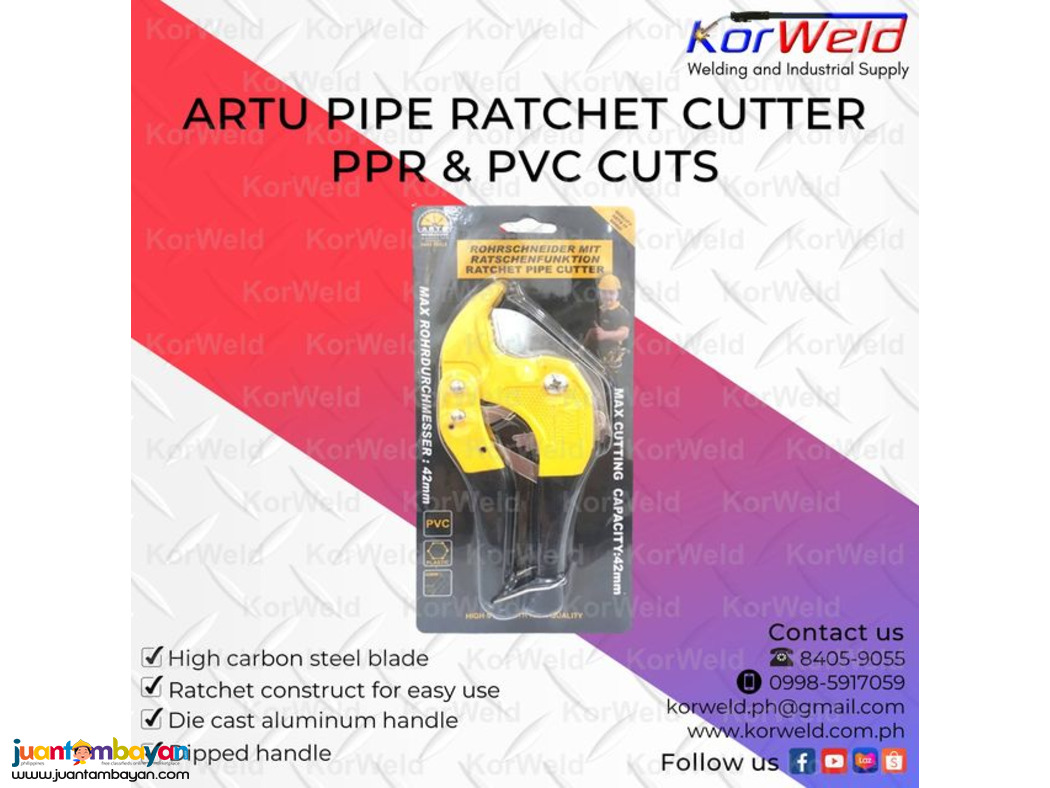 Artu Pipe Ratchet Cutter for Pvc & Ppr Cuts