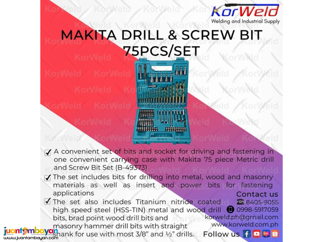 Makita Drill & Screw Bit 75pcs/set