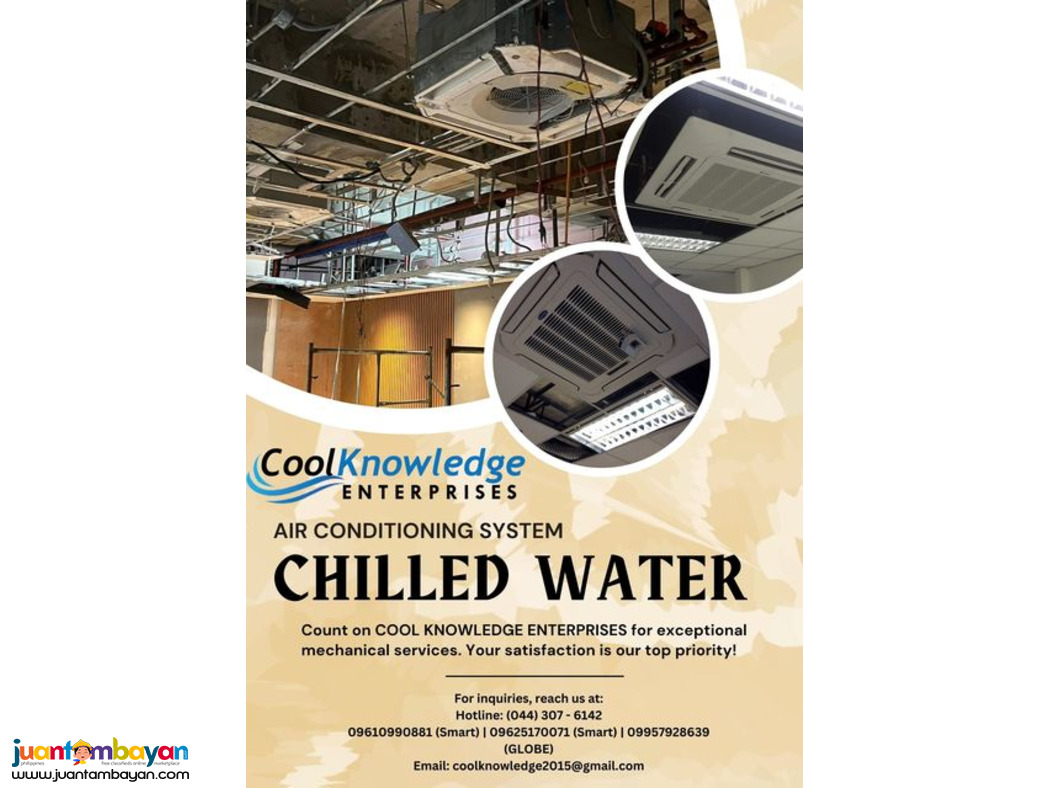 CHILLED WATER SUPPLY AND INSTALLATION