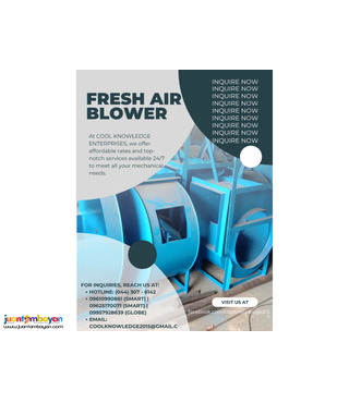 EXHAUST AND FRESH AIR BLOWER ONLY AT CKE