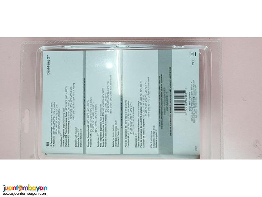 Cooper-Atkins 481 DualTemp2 Infrared with RTD Probe