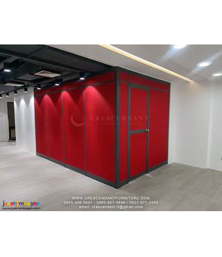 MODULAR WALL OFFICE PARTITION WITH DOOR FULL FABRIC