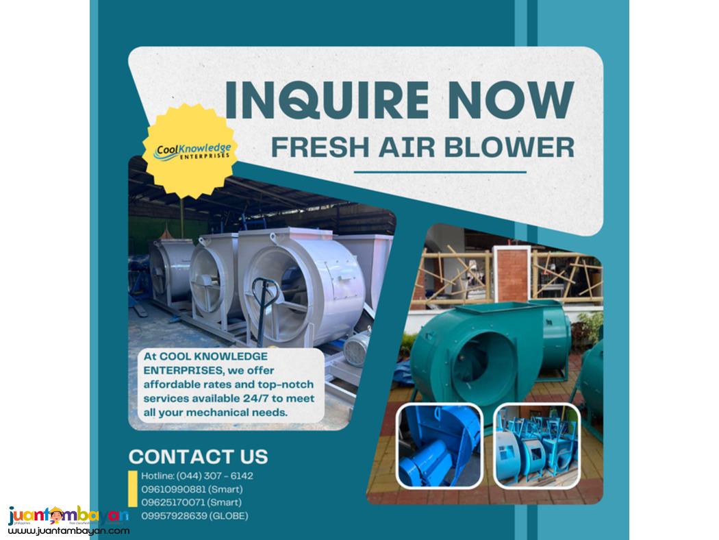 Complete Installation and Quality Supply of Fresh Air Blower Systems