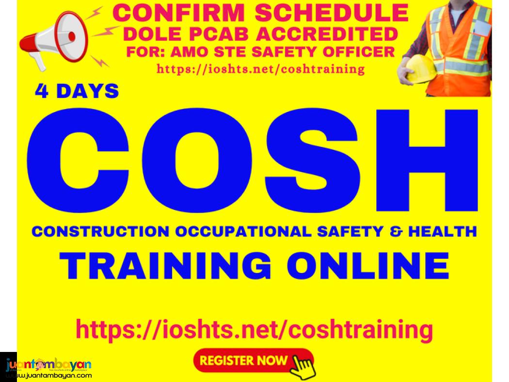 COSH Training AMO COSH Training STE Safety Officer DOLE PCAB
