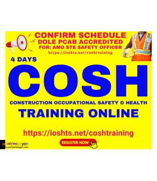 COSH Training AMO COSH Training STE Safety Officer DOLE PCAB