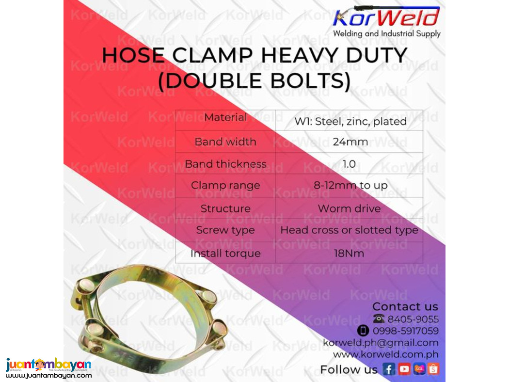 Hose Clamp Heavy Duty (Double Bolts)