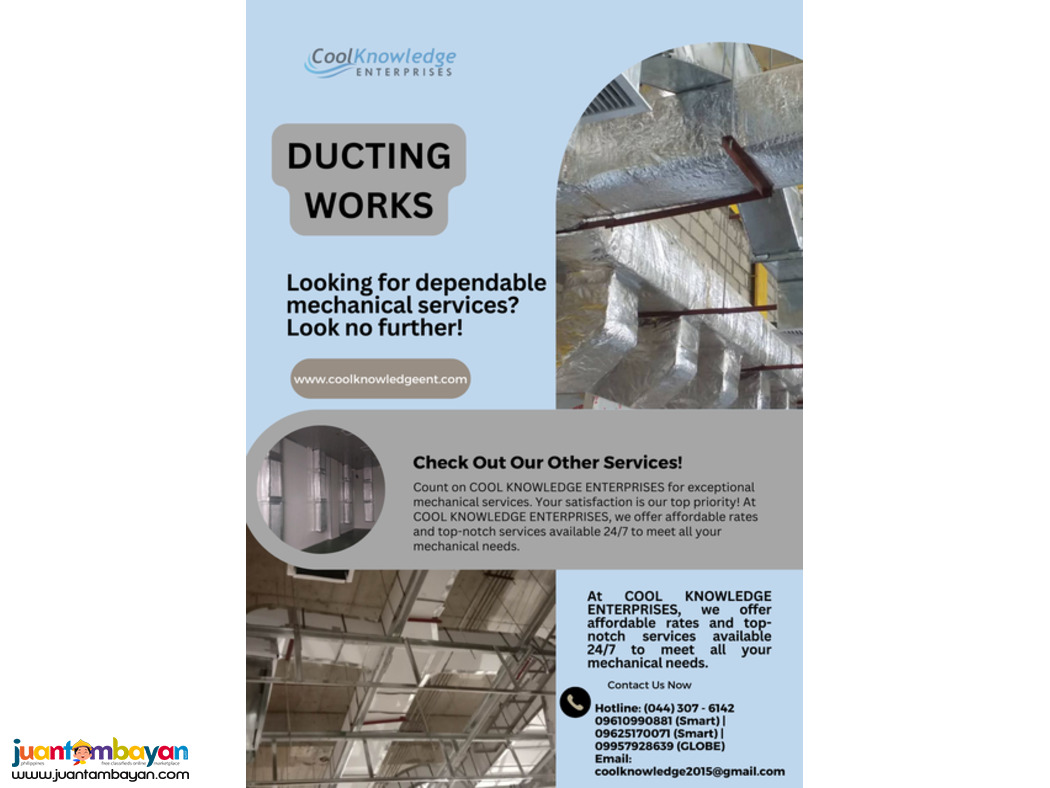 Mechanical Service: Ducting [Installation & supply]