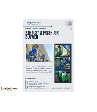 Expert Supply & Installation [Exhaust & Fresh air blower]