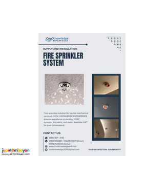 supply & installation of a fire sprinkler system