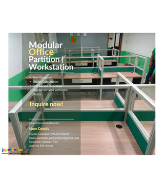 High Quality Modular Tables with Divider or partition.