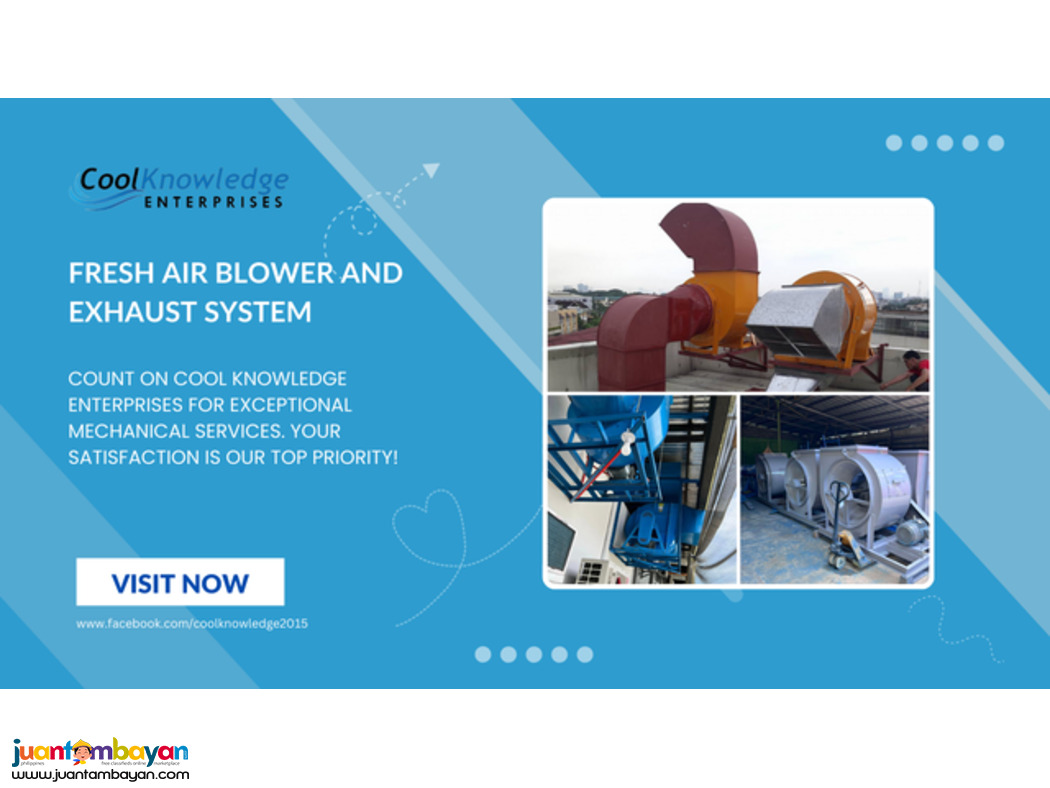 Fresh Air Blower and Exhaust System: Professional Installation Fresh Air Blower and Exhaust System: Professional Installation