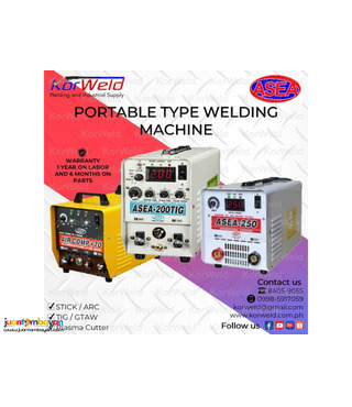 Portable Welding Machine - ASEA Stick/ARC, TIG and Plasma Cutter