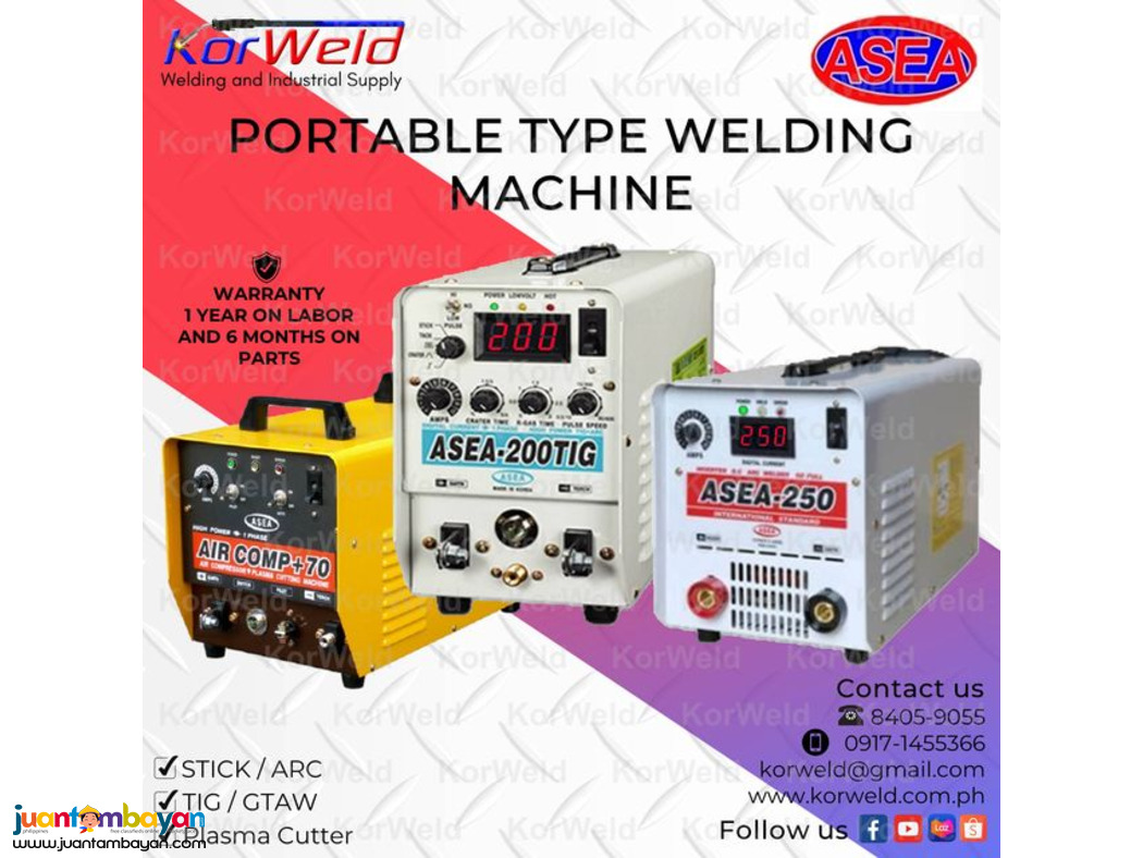 Portable welding Machine (aSEA) - aRC/Stick, TIG, Plasma Cutter Portable welding Machine (aSEA) - aRC/Stick, TIG, Plasma Cutter