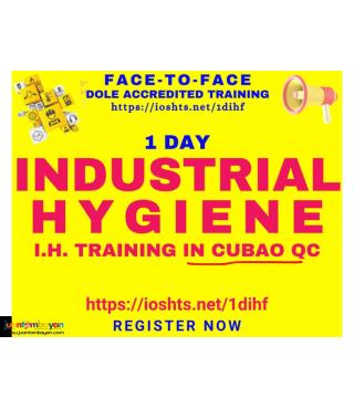 1 day Industrial Hygiene Training DOLE Accredited Face to Face