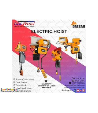 Electric Hoist - Smart Chain Hoist, Dual Break, Twin Hook, Etc.