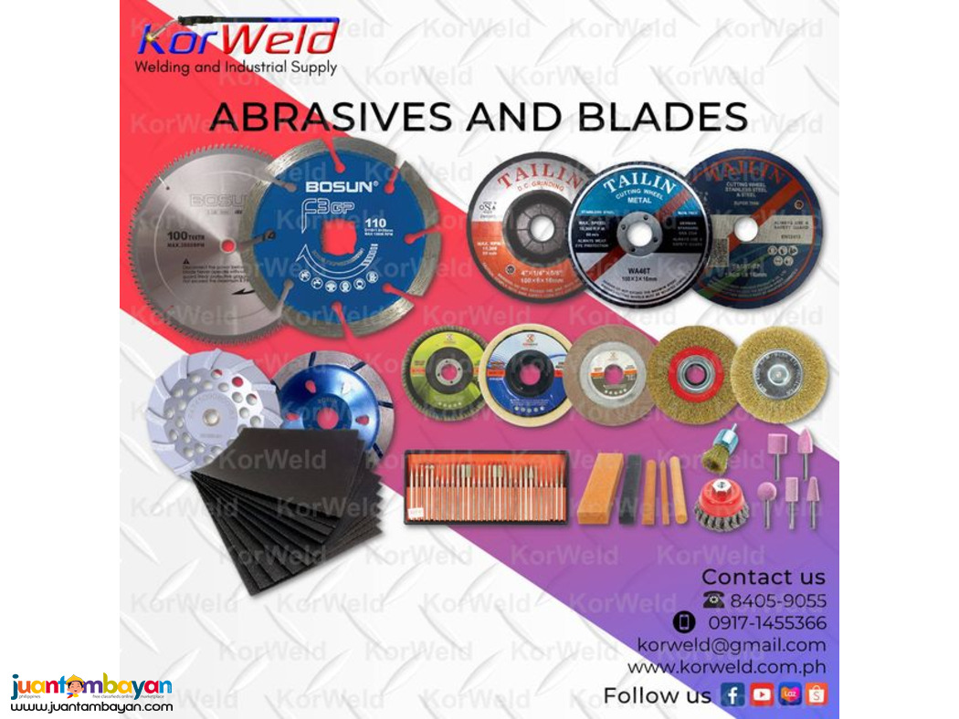 Abrasives, blades, disc
