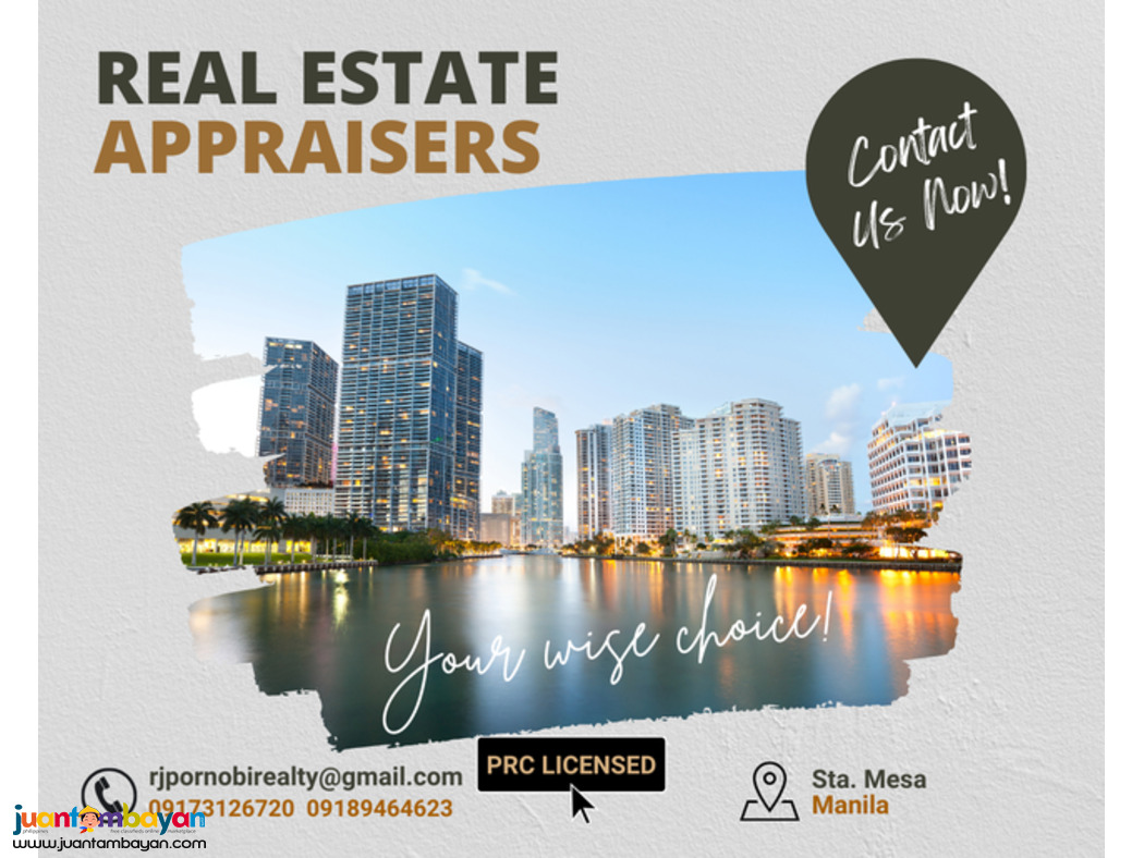 Real Estate Appraisal Real Estate Appraiser PRC Licensed Appraiser