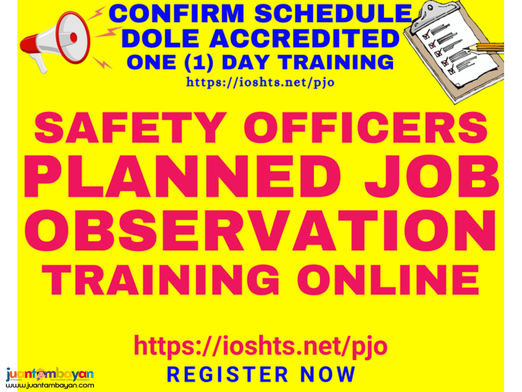 Online Planned Job Observation Training DOLE Accredited Training