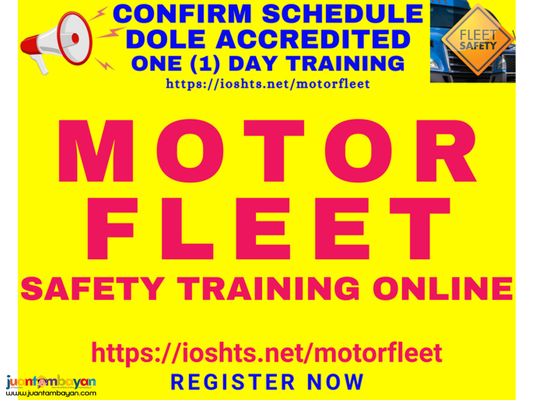 Online Motor Fleet Safety Training DOLE Accredited Training