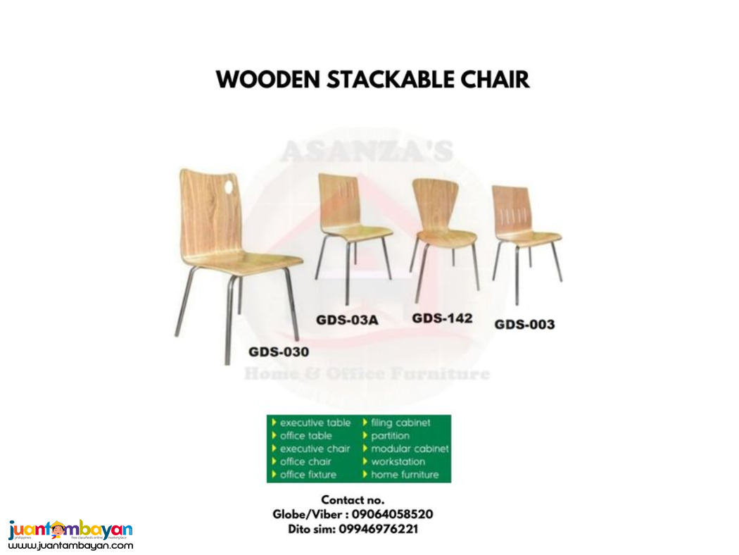  ALUMINUM CHAIR/WOODEN STACKABLE CHAIR/STAINLESS STEEL