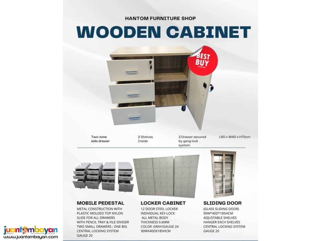 WOODEN CABINET/MOBILE PEDESTAL/LOCKER CABINET/SLIDING DOOR WOODEN CABINET/MOBILE PEDESTAL/LOCKER CABINET/SLIDING DOOR