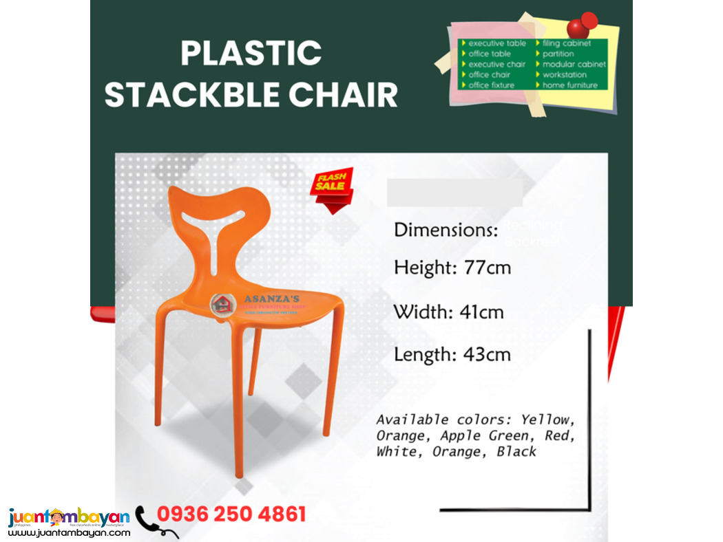 Plastic Chair -Stackable/Pantry Chair | Direct Factory Price