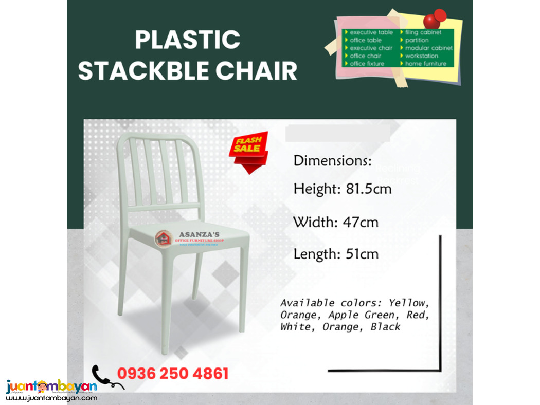 Plastic Chair -Stackable/Pantry Chair | Direct Factory Price