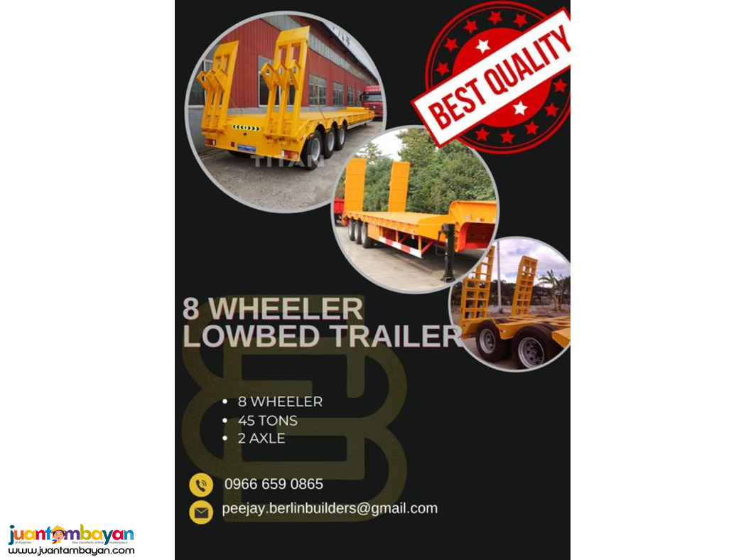 8 WHEELER LOW BED TRAILER