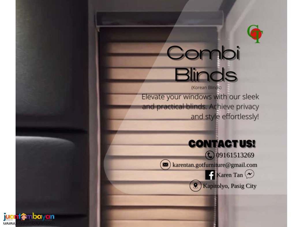 Korean / combi blinds | Venetian blinds | Vertical Blinds.