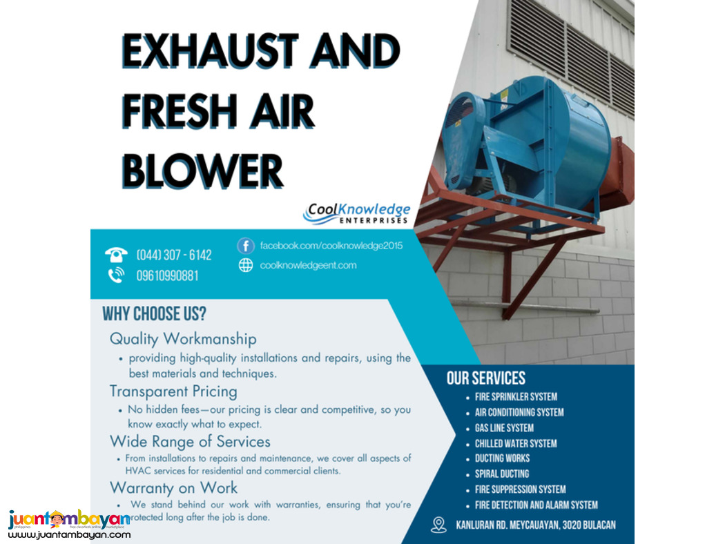 EXHAUST AND FRESH AIR BLOWER EXHAUST AND FRESH AIR BLOWER