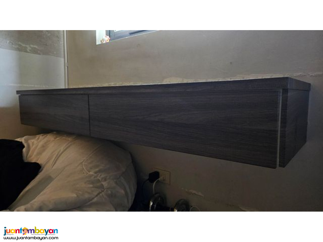 Wall Mounted USED CUBO Table Floating Desk with 2 Sliding Drawers
