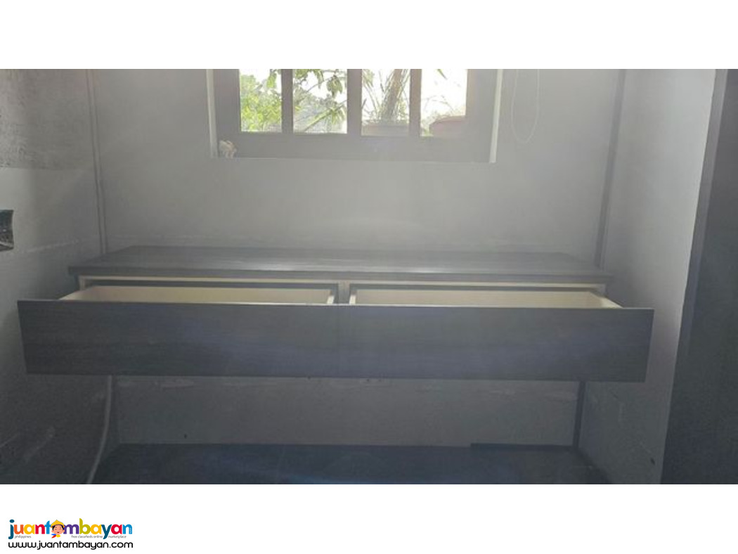 Wall Mounted USED CUBO Table Floating Desk with 2 Sliding Drawers
