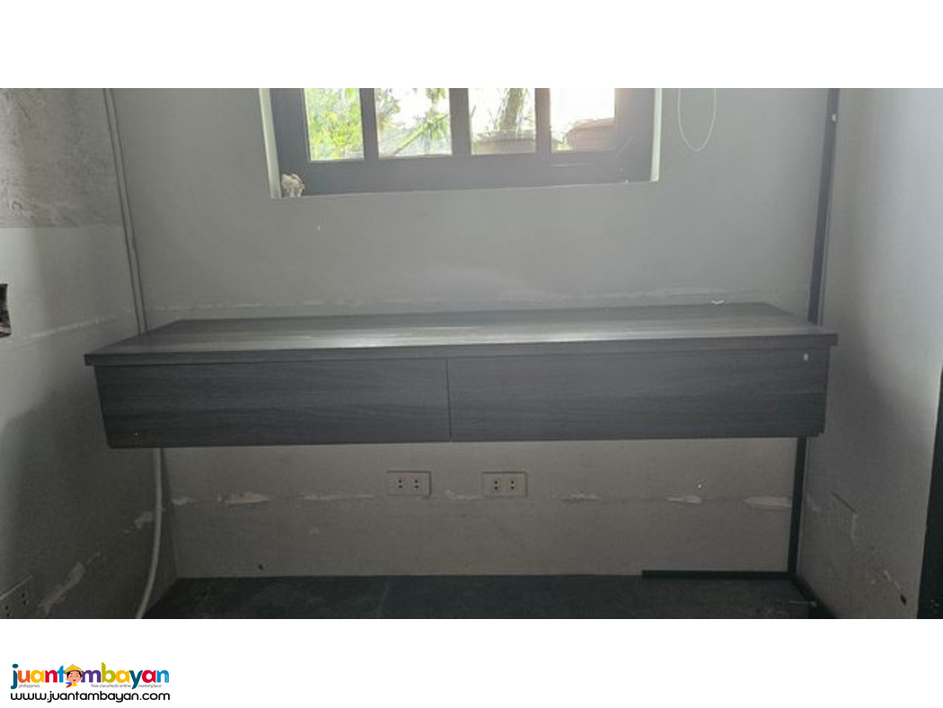 Wall Mounted USED CUBO Table Floating Desk with 2 Sliding Drawers