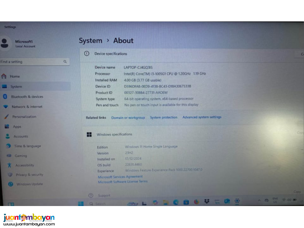 ACER ASPIRE 5 - 4GB RAM - WINDOWS 11