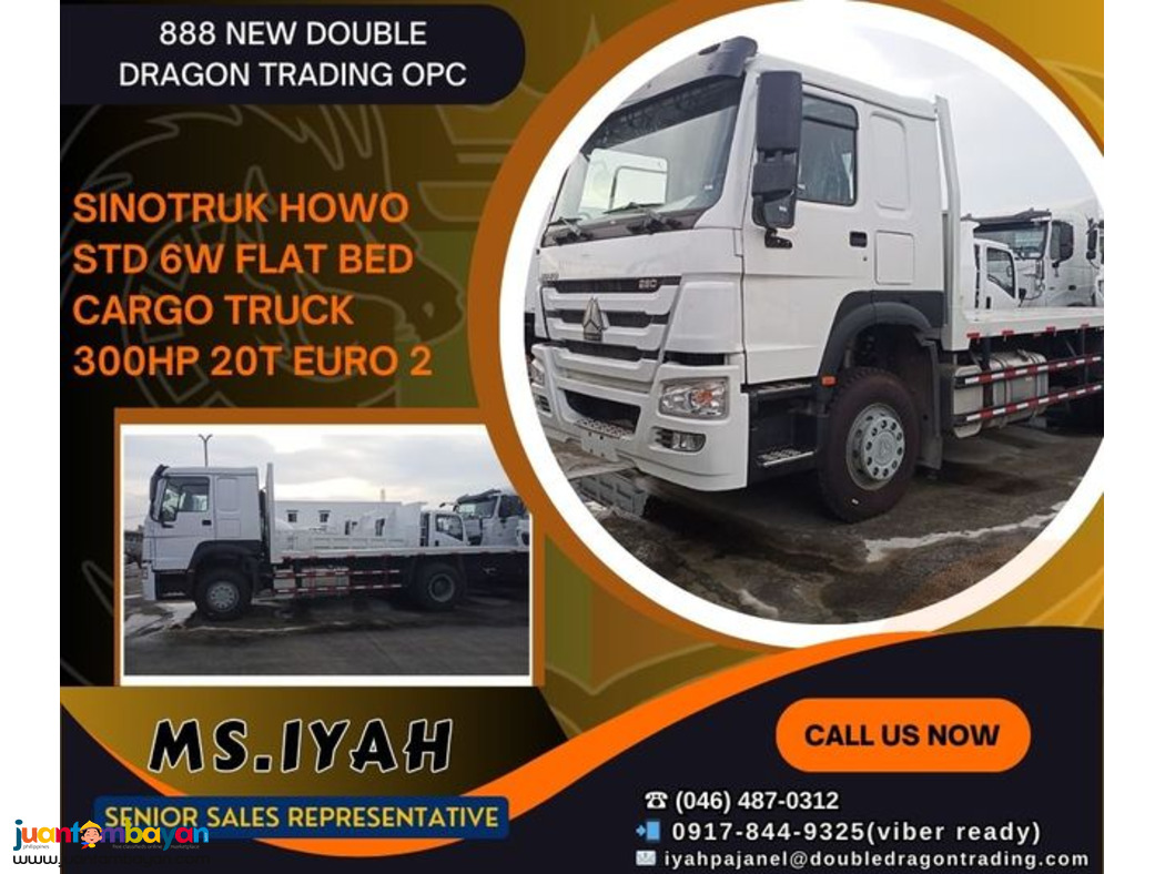SINOTRUK HOWO STD 6W FLAT BED CARGO TRUCK 300HP 20T E2 SINOTRUK HOWO STD 6W FLAT BED CARGO TRUCK 300HP 20T E2