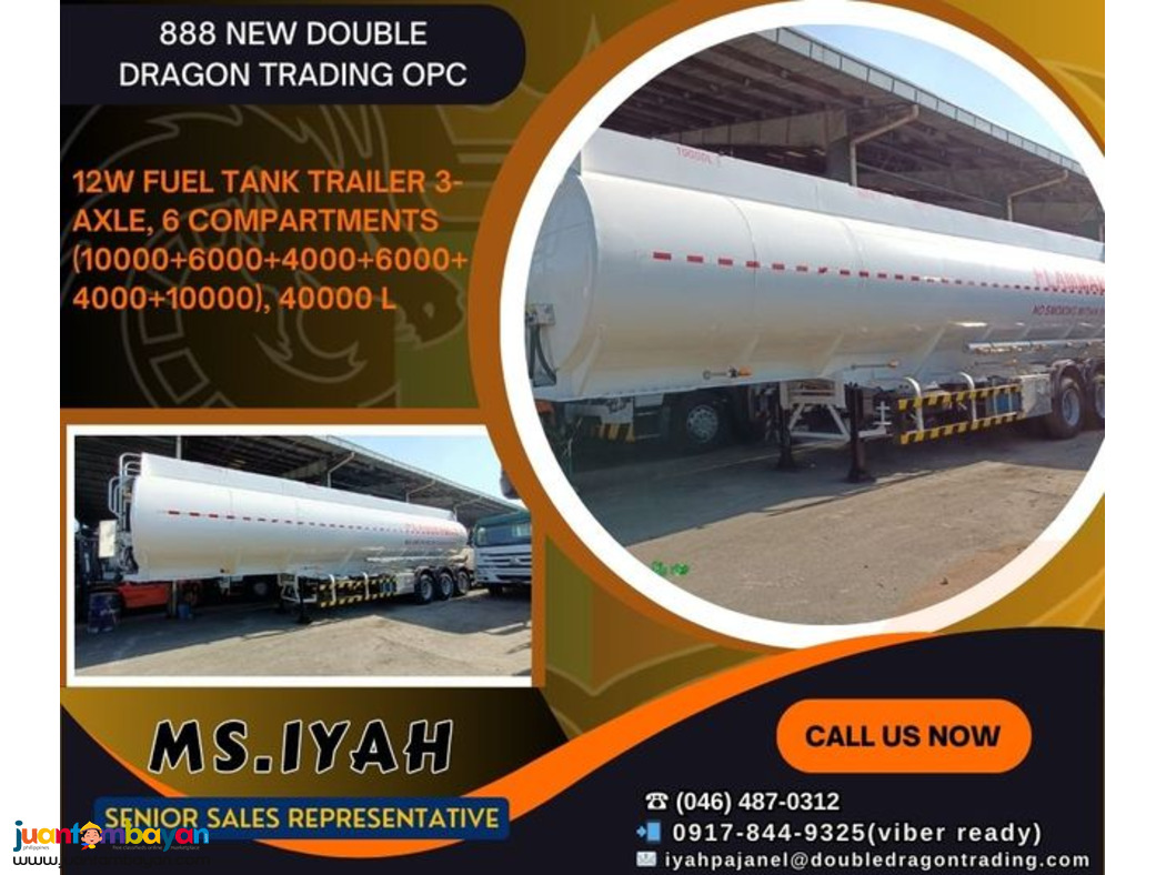 12W FUEL TANKER 3-AXLE 6 COMPARTMENTS 40K LITERS.' 12W FUEL TANKER 3-AXLE 6 COMPARTMENTS 40K LITERS.'
