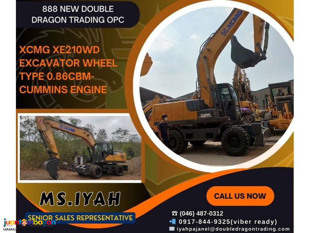 XCMG EXCAVATORS WHEEL  TYPE-CUMMINS ENGINE 