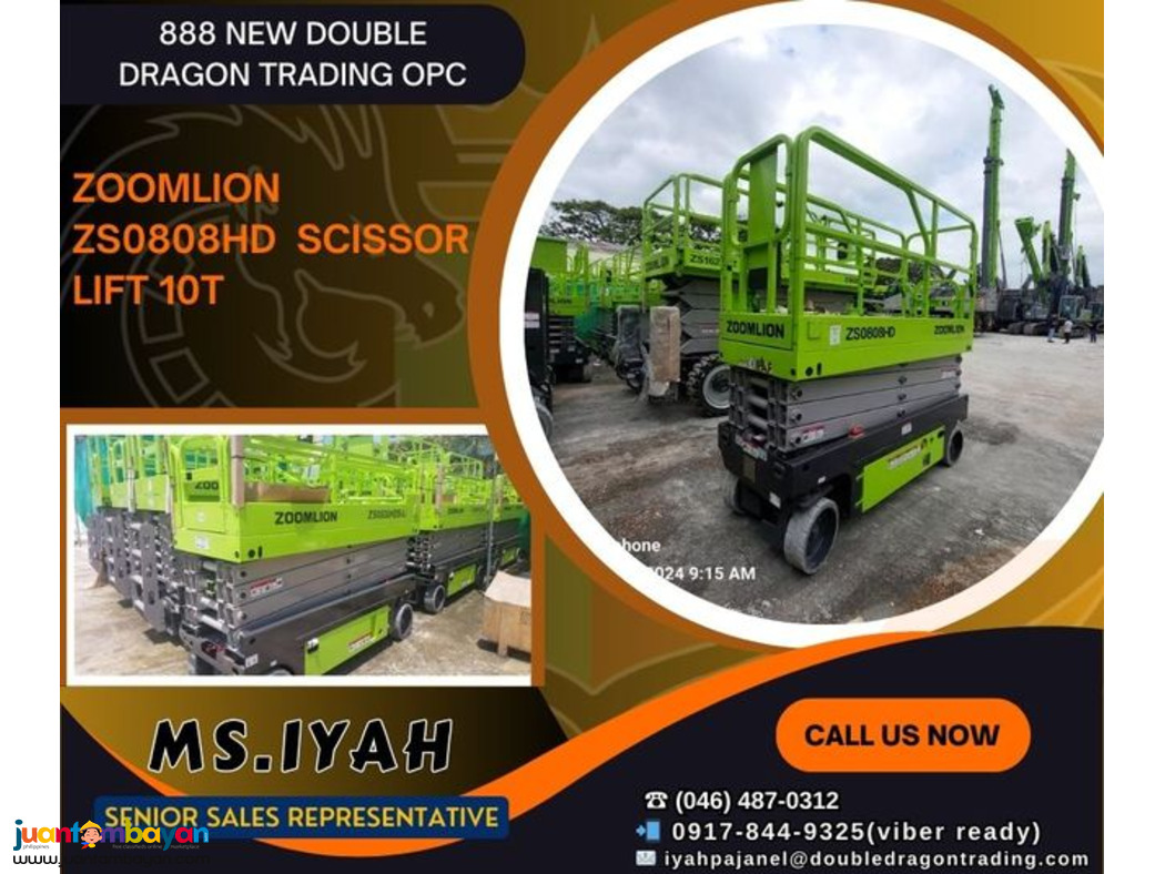 ZOOMLION ZS0808HD SCISSOR LIFT 10T ZOOMLION ZS0808HD SCISSOR LIFT 10T